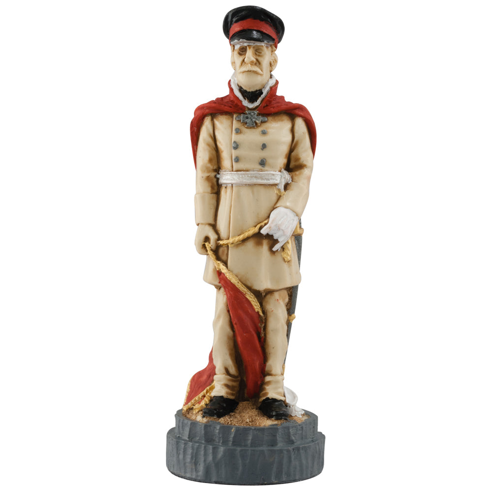 A handmade chess piece depicting an important figure from the Battle of Waterloo.