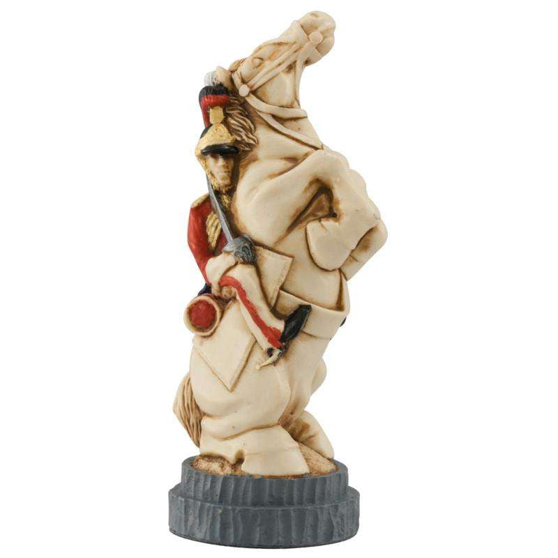 A handmade chess piece depicting an important figure from the Battle of Waterloo.