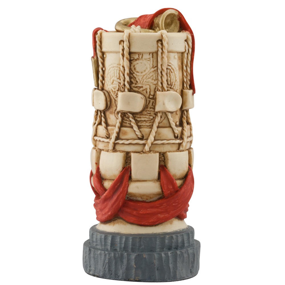 A handmade chess piece depicting an important figure from the Battle of Waterloo.