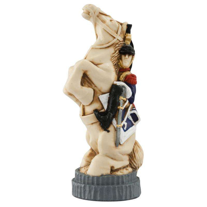 A handmade chess piece depicting an important figure from the Battle of Waterloo.