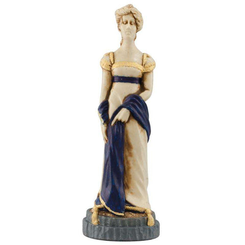 A handmade chess piece depicting an important figure from the Battle of Waterloo.