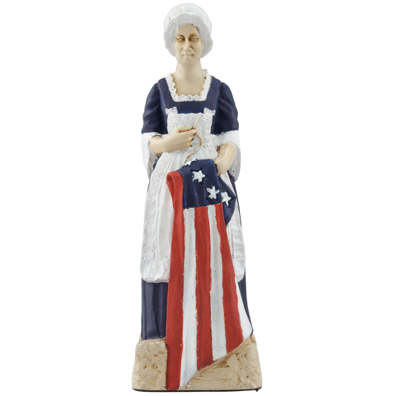 A handmade chess piece depicting an important figure from the American Revolutionary War.