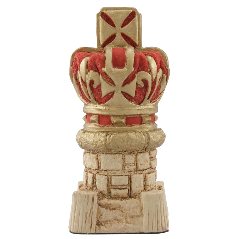 A handmade chess piece depicting an important figure from the American Revolutionary War.