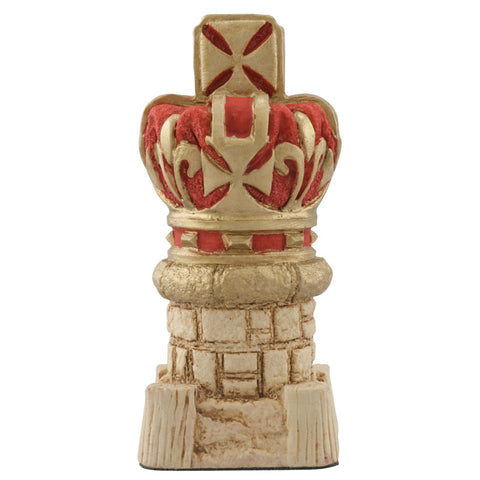 A handmade chess piece depicting an important figure from the American Revolutionary War.