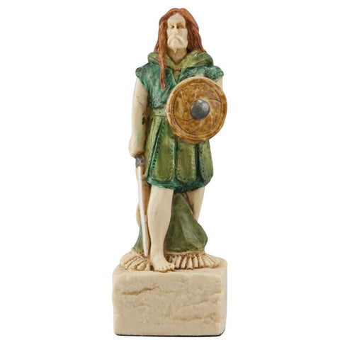 A handmade chess piece featuring a celtic warrior from The Battle of Clontarf.