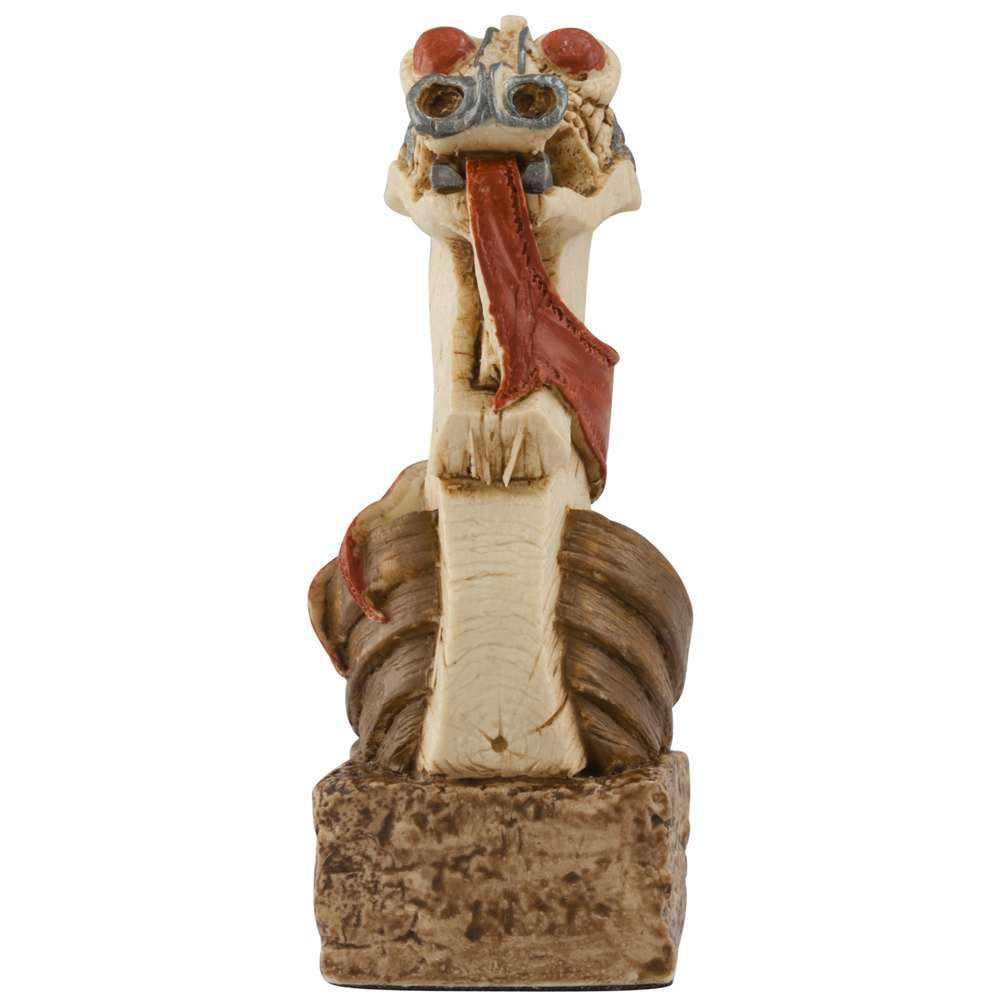 A handmade chess piece featuring a Viking Longship.