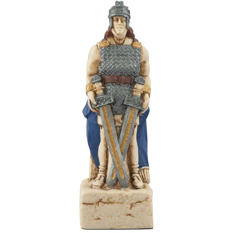 A handmade chess piece featuring Prince Of Erinn, Son of King Brian from The Battle of Clontarf.