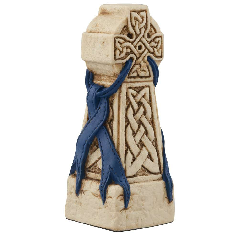 A handmade chess piece featuring a Celtic Cross.