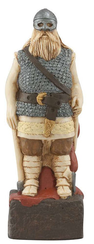 A handmade chess piece featuring Sigurd the Stout, from the Battle of Clontarf.