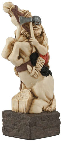 A handmade chess piece featuring Bordar, Earl of Man, Viking Warrior Chief, from the Battle of Clontarf.