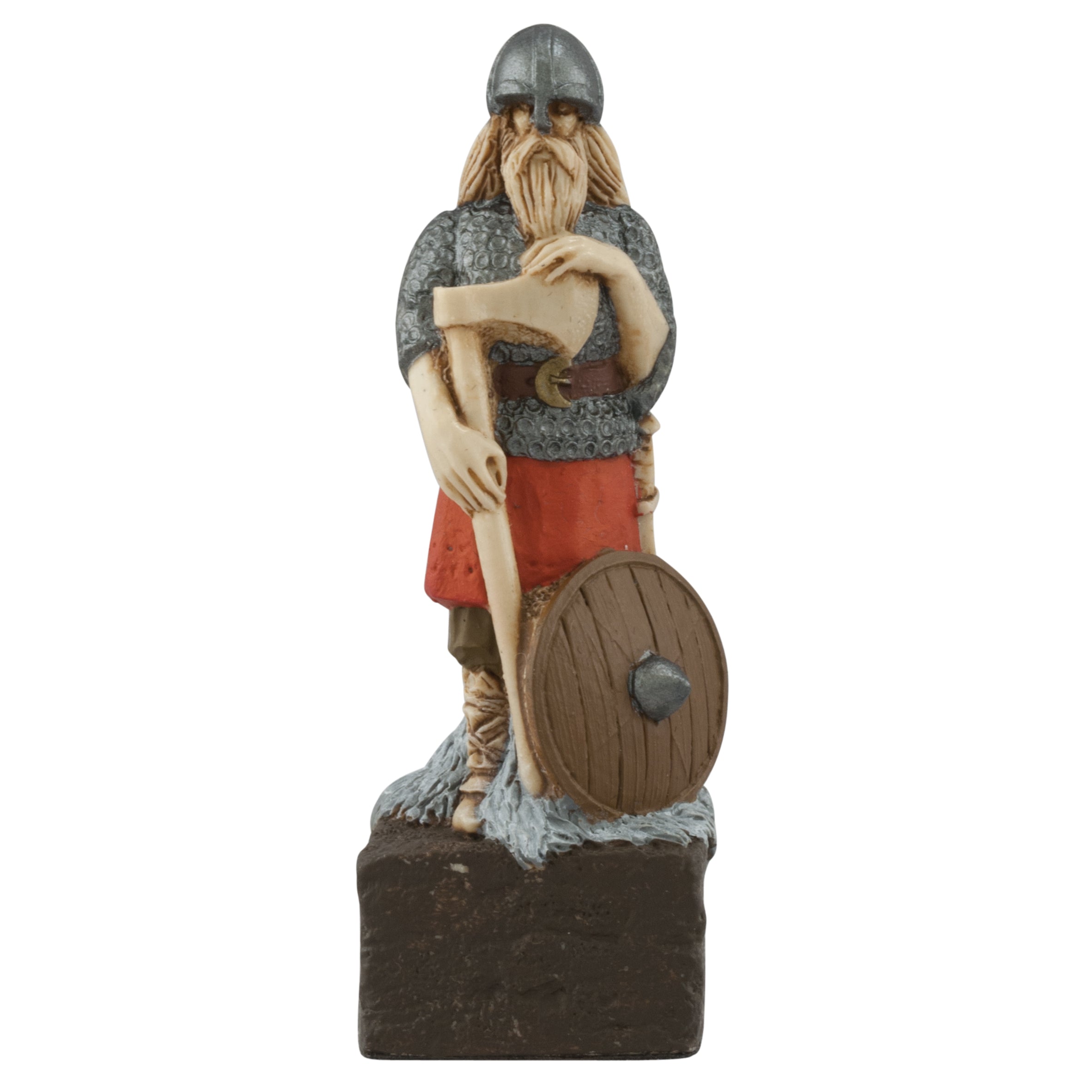 A handmade chess piece featuring a Viking foot soldier, from the Battle of Clontarf.