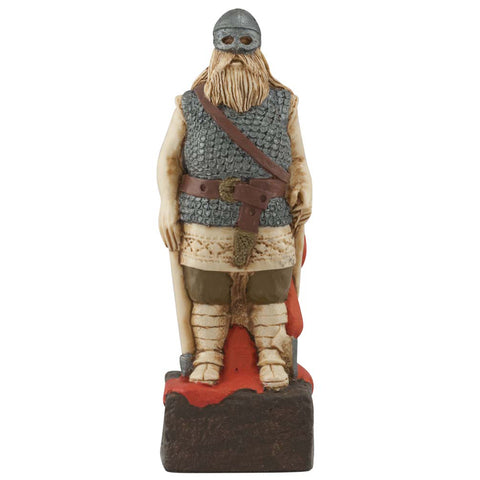 A handmade chess piece featuring Sigurd the Stout, from the Battle of Clontarf.