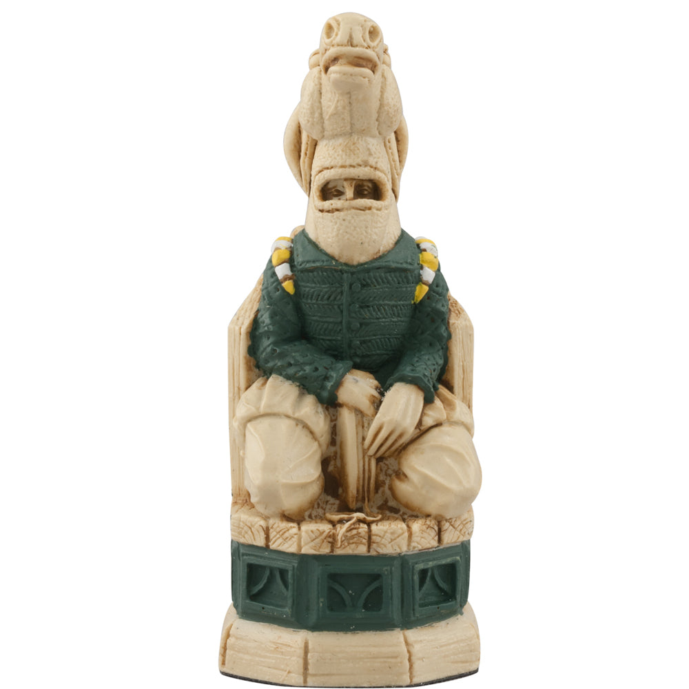 Hand painted themed Knight chess piece depicting Nick Bottom, from a Midsummer Knight's Dream.
