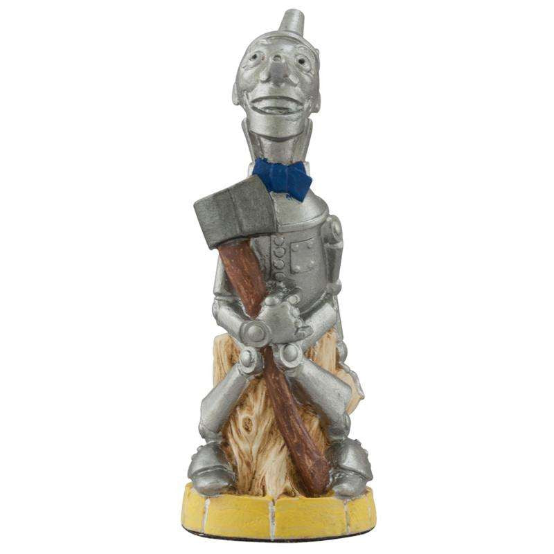 Hand painted themed Knight chess piece Depicting The Tin Man from the Wonderful Wizard of Oz, holding his wood cutters axe.
