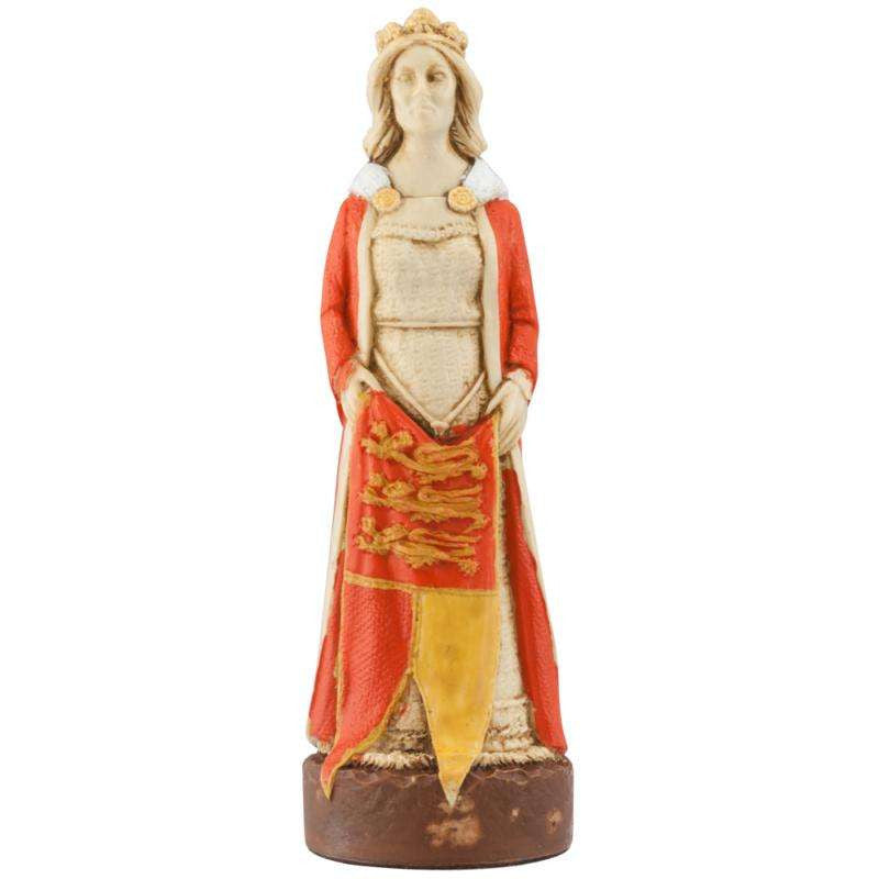 A handmade chess piece depicting an important figure from the Battle of Bannockburn.