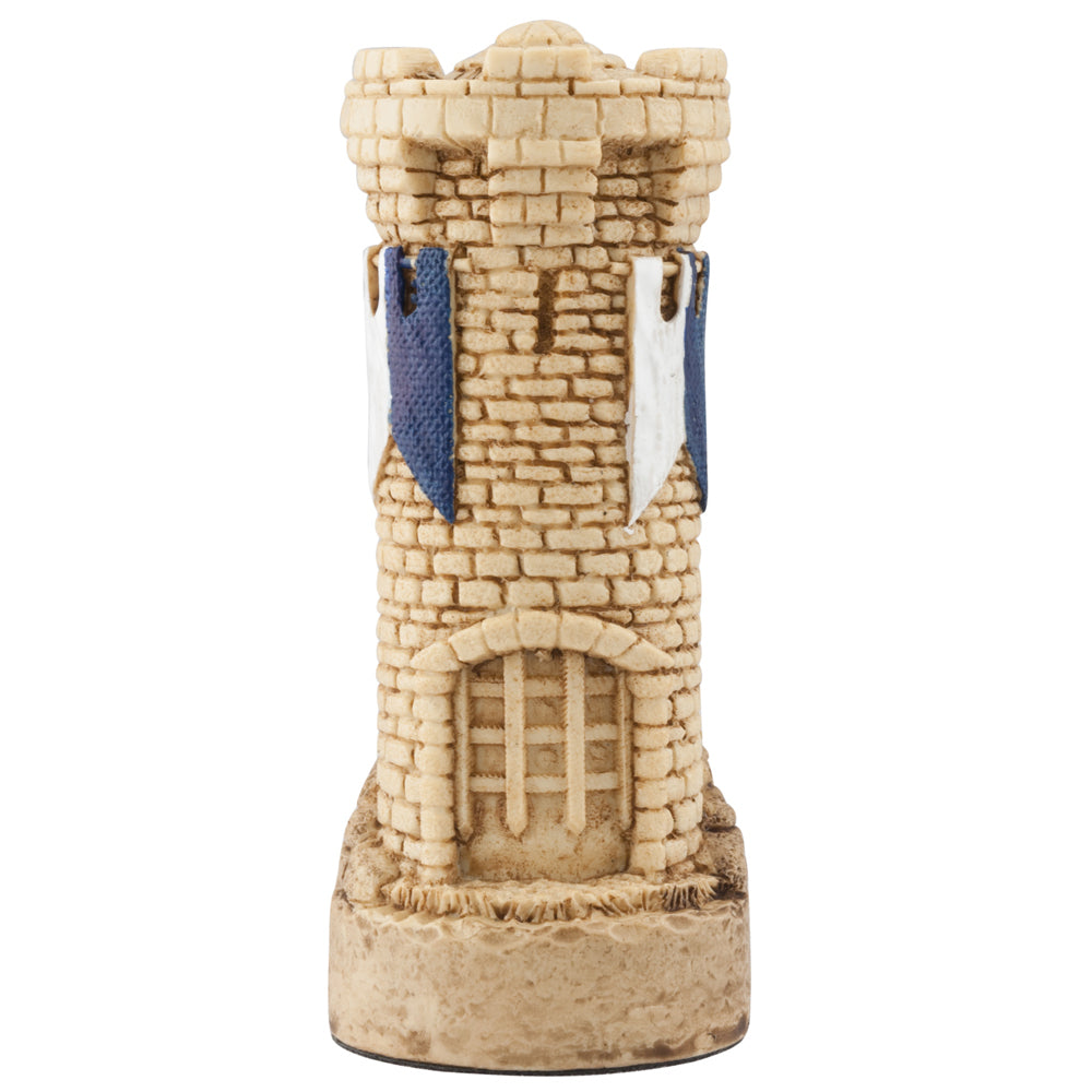 A handmade chess piece depicting an important figure from the Battle of Bannockburn.