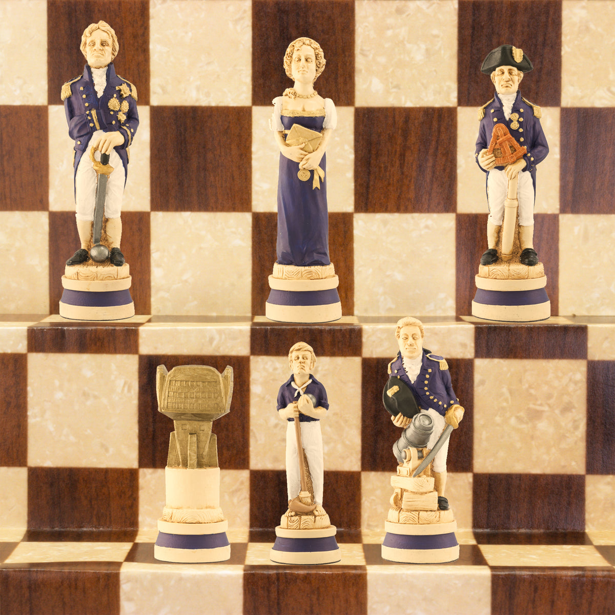 Battle of Trafalgar - Hand Painted Chess Set