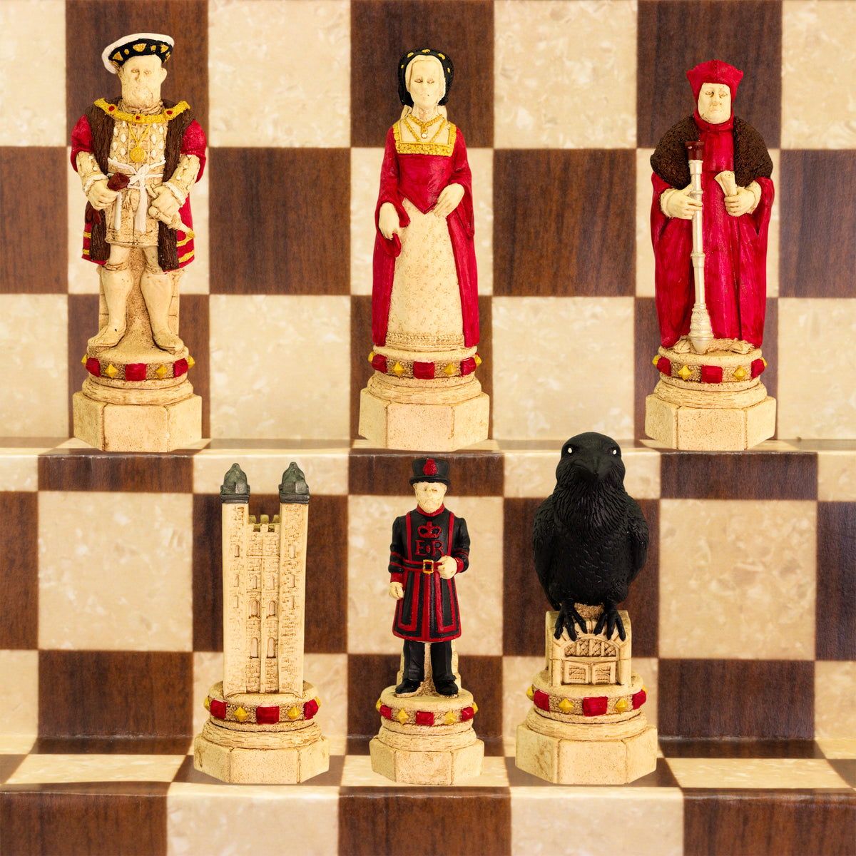 Tower of London - Hand Painted Chess Set