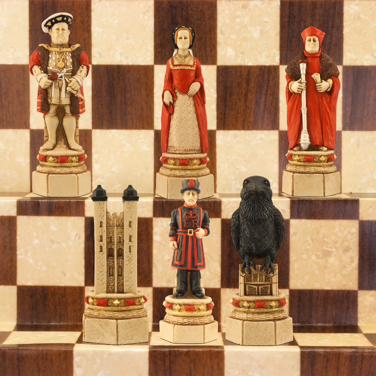 Tower of London - Hand Painted Chess Set