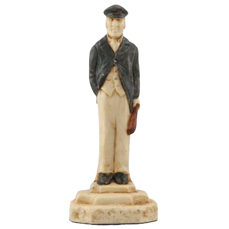 Hand painted themed Pawn chess piece depicting a Victorian Loafer or gang member, always ready to use violence in the furtherance of their criminal undertakings.