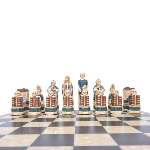 Shakespeare & the Globe - Hand Painted Chess Set