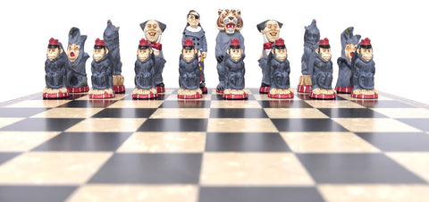 Alice in Wonderland - Hand Painted Chess Set