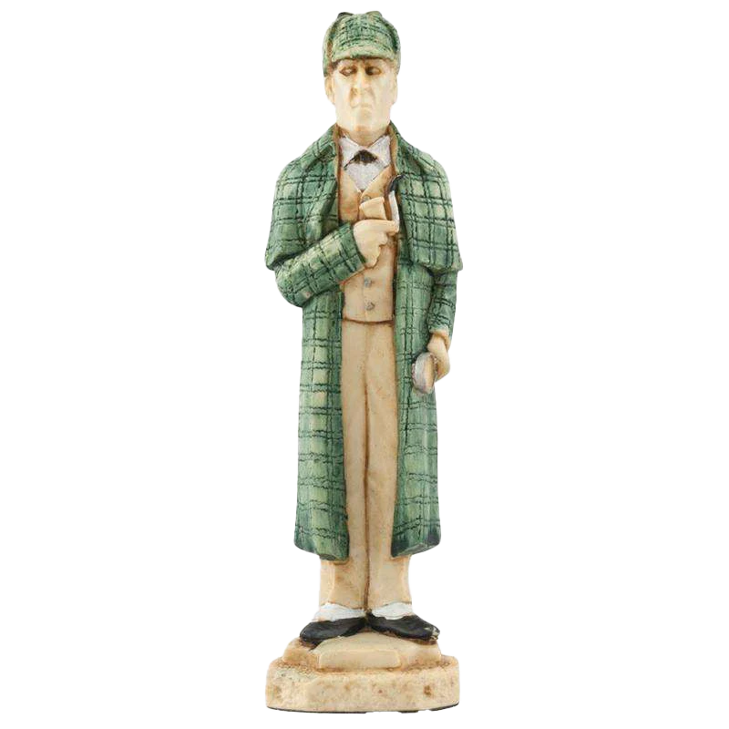 Hand painted themed King chess piece depicting Sherlock Holmes, the great man himself, the best known and best loved detective in literature.