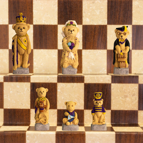 Teddy Bear - Hand Painted Chess Set - Featured In "Paddington In Peru"